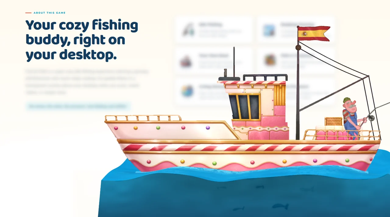 Custom ship and fishing overlay